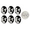Black and Cream Hummingbird Facing Left Cameos 25mm x 18mm Cameos, Set of Six - XXX - *CAM342